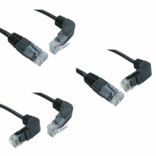 Cat5e Network Cable Right Angled 90 degree Head Up Down Straight  RJ45 Ethernet 
