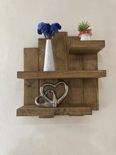 Wooden Wall Hanging Shelf, Handmade Display Wall Shelf, 3 Tier Wall Shelf Decor
