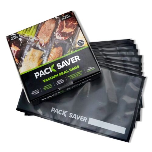 Pack Saver Vacuum Seal Bags 50 Pre-Cut, 11"x19", 5 mil, Food Storage, BPA Free - Afbeelding 1 van 10