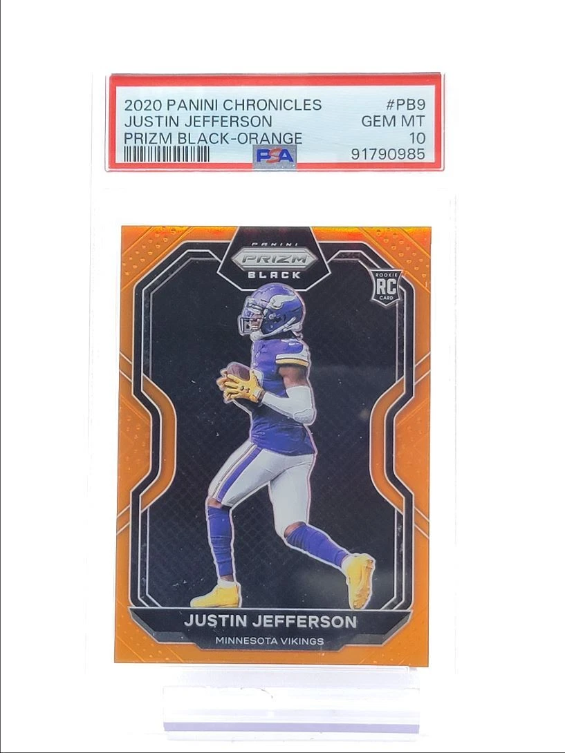 Justin Jefferson Panini Chronicles Prizm Black #PB9 Orange