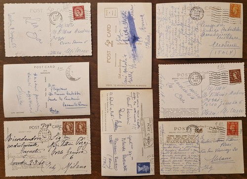 London (UK), lot of 8 travelled b/w postcards - Picture 2 of 2