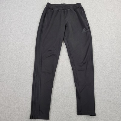 Adidas Climacool Sweatpants Mens Small Black Ankle Zip Embroidery Sweats Warm Up