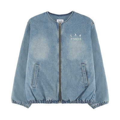 IAB Studio Denim Bomber Jacket Blue
