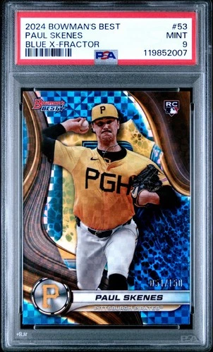 2024 Bowman's Best Paul Skenes Blue X-Fractor (PSA 9)
