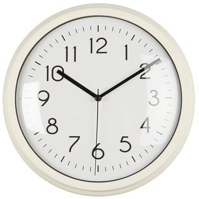 Vintage Wanduhr Creme Weiß 26cm Rund Küchenuhr Bürouhr Nostalgie Retro Modern - Bild 1 von 4