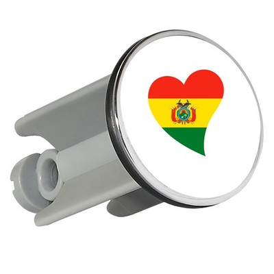 Waschbeckenstöpsel Bolivien Flagge Herz Geschenkidee Bolivien Geschenk Präsent M
