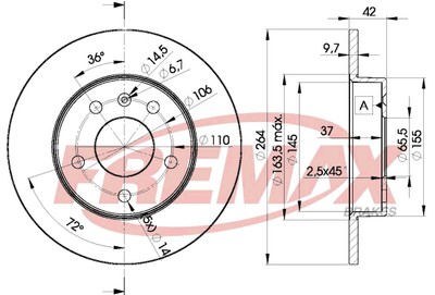 Fremax BD-9110 Brake Disc for Chevrolet, Opel, Vauxhall