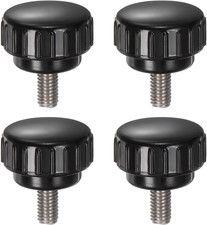4 Pack M6 x 12mm Knurled Clamping Knobs 304 Stainless Steel Thumb Screws