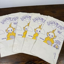 VTG 1999 Lot Of 4 Teletubbies Burger King Kids Club Coloring Bags Laa Laa