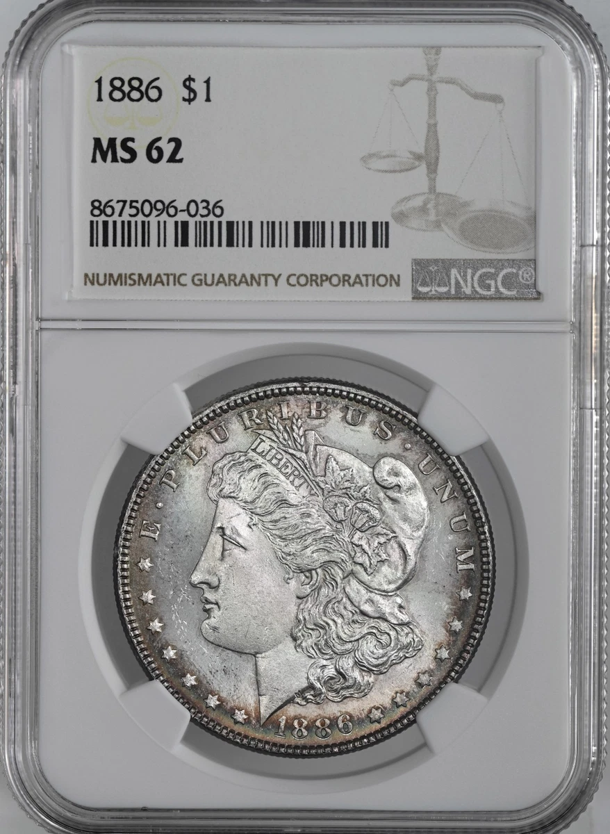 1886 Morgan Silver Dollar MS62モルガンダラー118 MS 62 Graded 1886 Year Morgan US Dollars (1878-1921) for sale | eBay