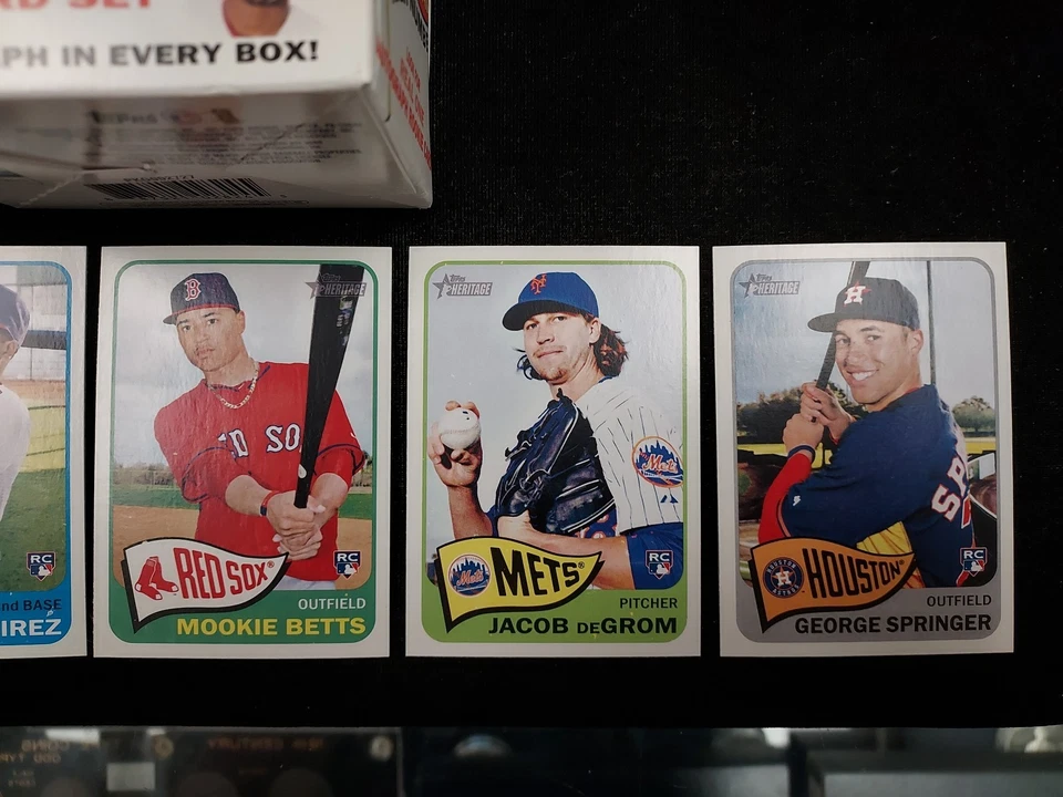 2014 Topps Heritage High Number Baseball Complete Set 100 Cards NO AUTO Betts RC - Image 3 of 4
