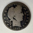 1909 50 Cents Barber Half Dollar