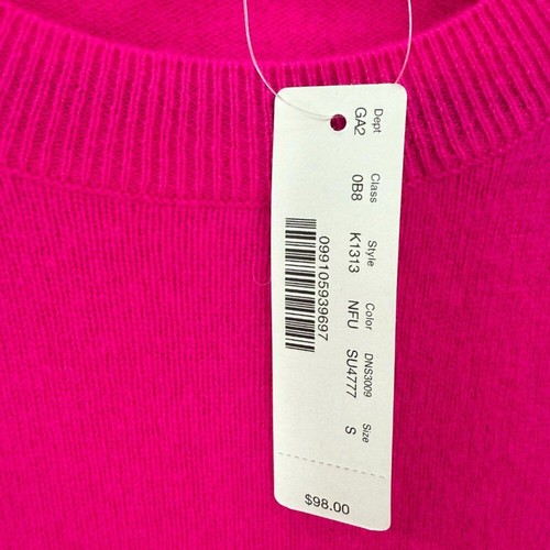 Neu mit Etikett J. Crew klassische Passform 100 % Kaschmir Rundhalsausschnitt Pullover pink Farbe Small - Bild 7 von 11