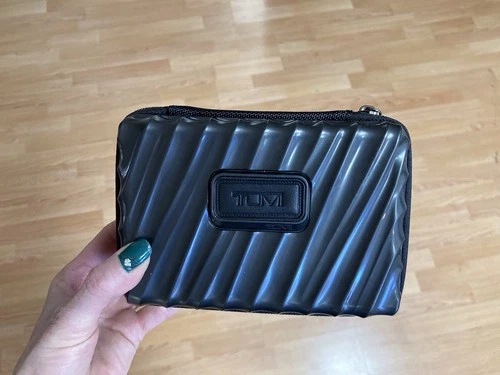 ⁠TUMI Mini Hard Shell Travel Case Air India Amenity Toiletry Kit Pouch Organizer - product listing photo