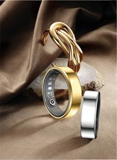 Smart Ring Fitness Tracker, HR Sleep SpO2, No Fee, Waterproof golden 10