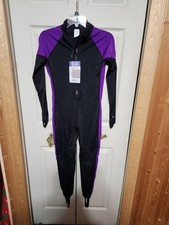 Muta donna in lycra taglia media nera e viola nuova con etichetta