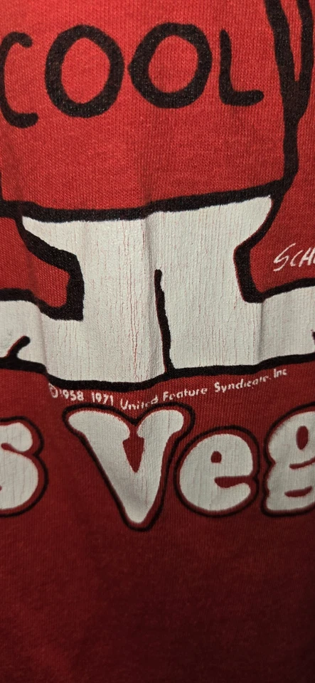 CAMISETA VINTAGE 1971 SNOOPY I LOVE LAS VEGAS ARTEX TALLA M CACAHUETES ¡Verdadero Vintage!! Foto 3 de 4