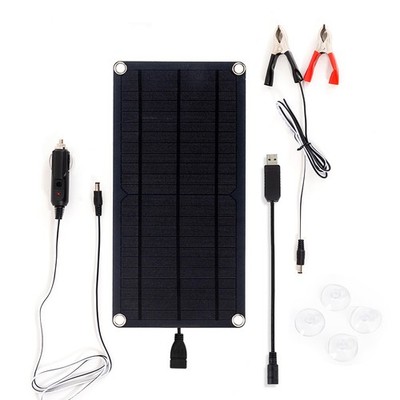 Solarmodule 12V 50W Tragbares Solarpanel Autobatterie Erhaltungs Ladegerät