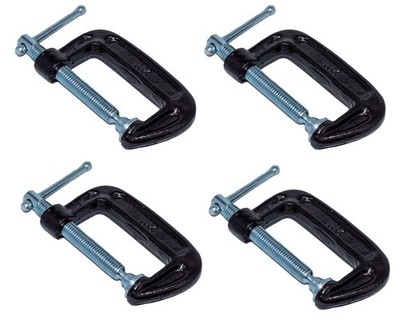 4 Piece 2 Inch Cclamp Set Industrial Strength C Clamps For Woodworking Welding A