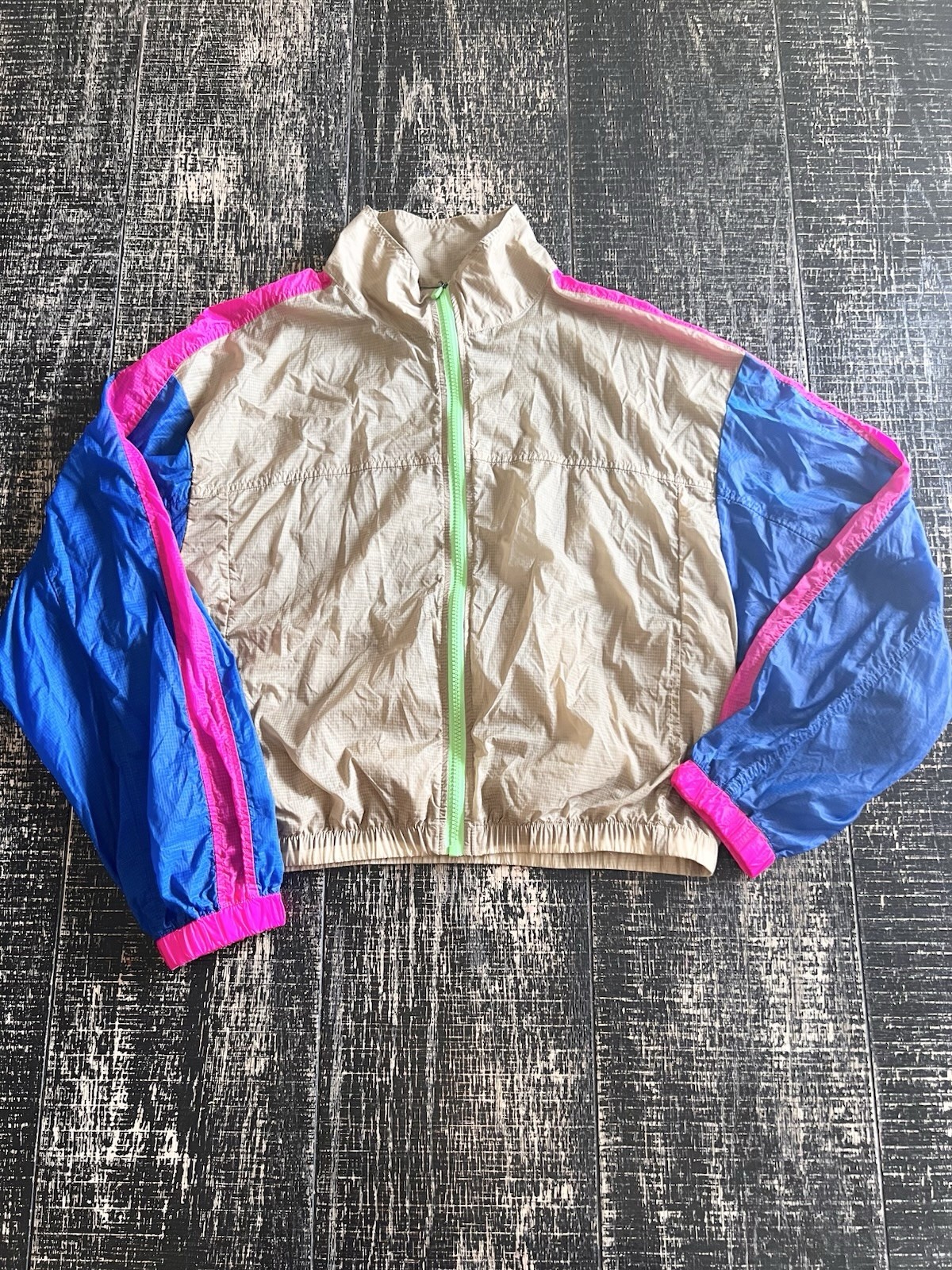 Fabletics Colorblock Windbreaker Jacket Cropped R… - image 4