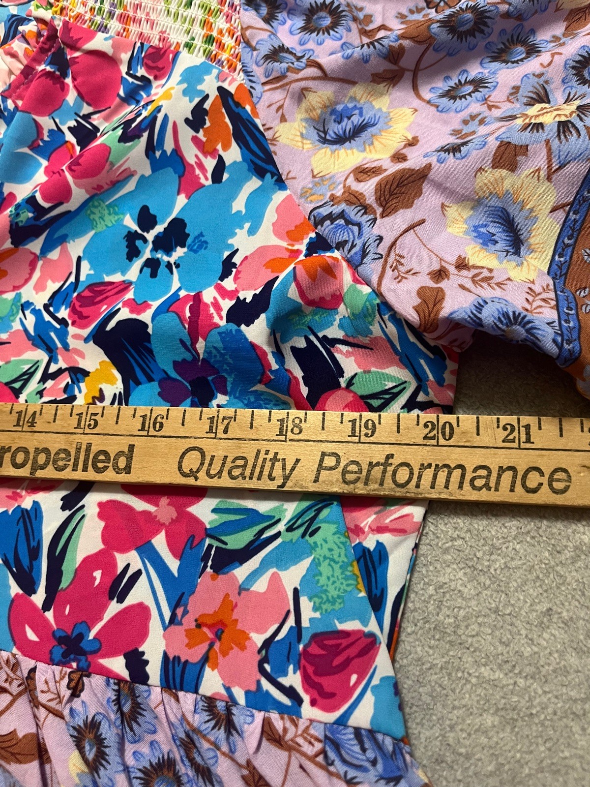 Umgee Women’s floral  Blouse Patchwork Boho Tunic… - image 4