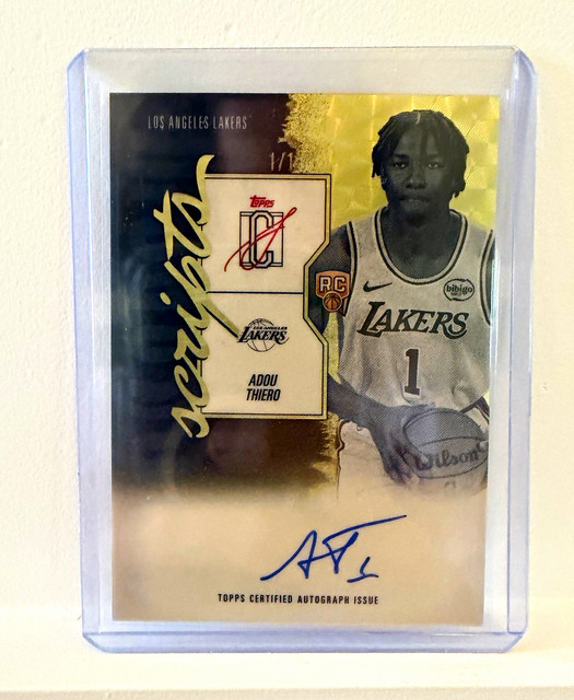 2026 Topps Signature Class Shadow Scripts Adou Thiero Superfractor Auto 1/1
