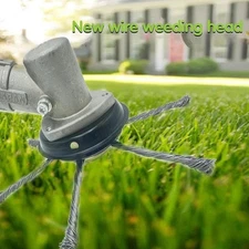 Steel Wire Grass Trimmer Head Lawn Mower Weeding Head Brush Cutter Universal