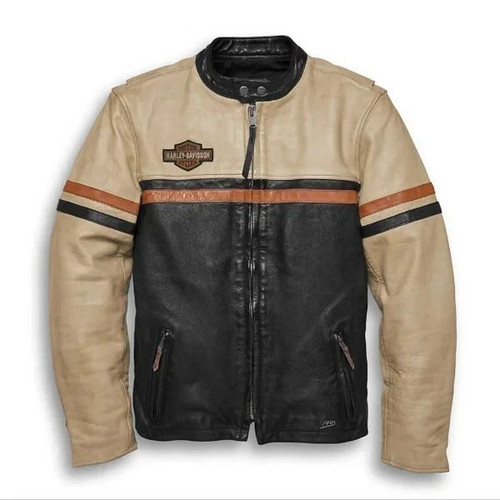 Harley Davidson Men's Motorcycle Riding Jacket Genuine Leather Adventure Jacket. - Picture 2 of 3