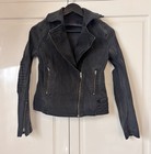 James Jeans Denim Moto Jacket Slate Size Small Made in USA Vintage