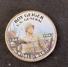 Colorized Kennedy JFK Half Dollar World War II Roy Geiger Free Shipping
