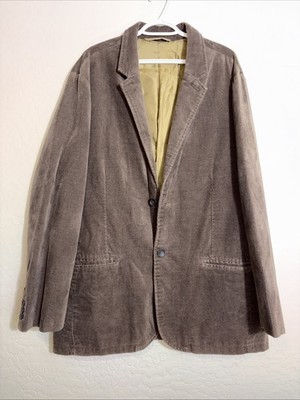 Gap Y2K XL Brown Suede Cotton Lining VTG Preppy Old Money Blazer Jacket Normcore
