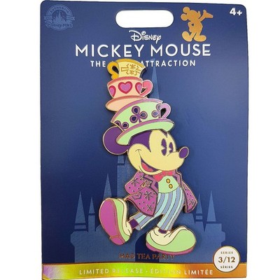 Disney Store Mickey Mouse Mad Tea Party Pin The Main Attraction 3/12 Trade Badge