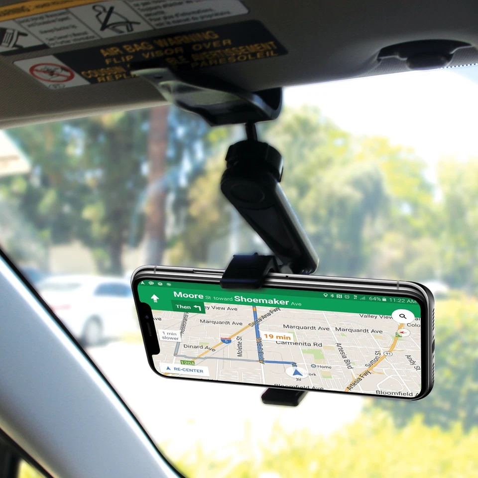 Cellet Car Sun Visor Clip Phone Holder 360° Rotating Mount for device up to 4.7" - Image 2 of 4