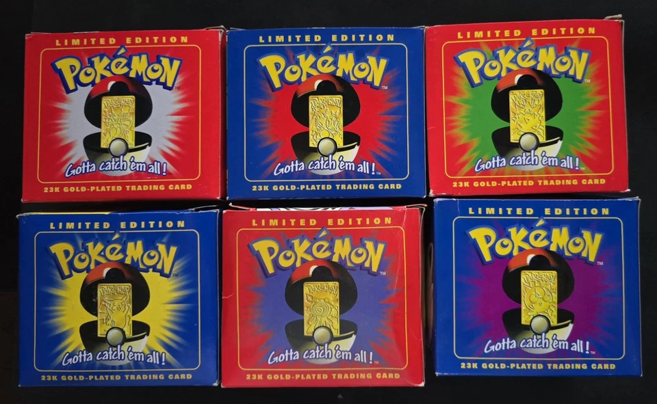 Pokemon Burger King Juego de Cartas Coleccionables Chapado en Oro 23k Precintado (1999), Lote Nuevo Foto 2 de 4