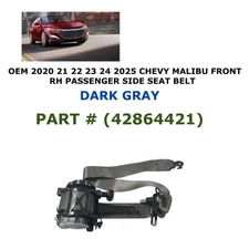 2020 21 22 23 24 2025 Chevy Malibu front right side seat belt DARK GRAY 42864421