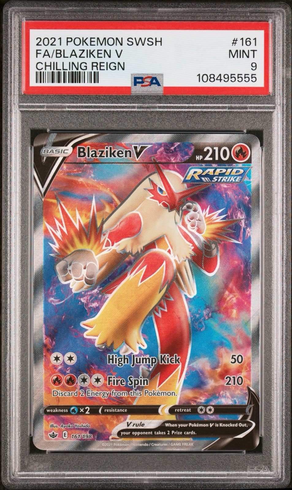 Blaziken V - 161 - SWSH Chilling Reign - PSA 9 -