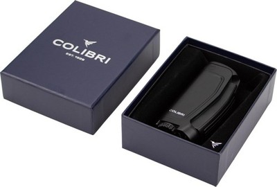 COLIBRI - FEUERZEUG - E3 - SCHWARZ/SCAHRZ - 3 JET FLAMMEN - NEU OVP