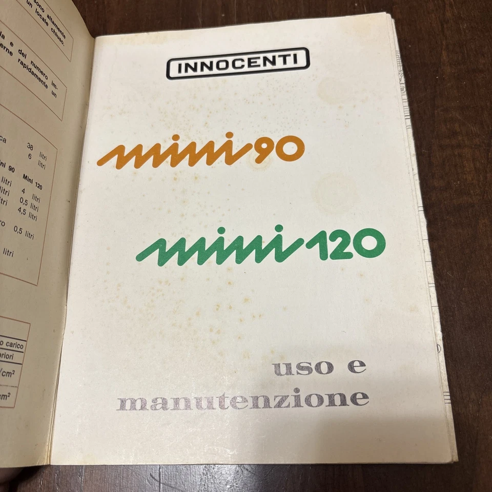 Innocenti Mini 90 Uso E Manutenzione 1976 - Immagine 2 di 4