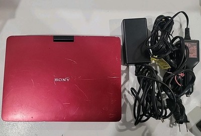 Sony DVP-FX950 9'' Portable CD/DVD Player Red AC Wall And Car Charger. No Battery