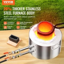 VEVOR Propane Melting Furnace Kit, 16KG/35lbs Gas Metal Melting Furnace Kit, Dua