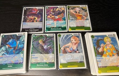 Bandai One Piece Card Game Character Lot EN (All holo) 75 pc total. 