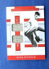 Herb Pennock 2020 Panini National Treasures Game Gear Materials 2 pc Jers  01/15