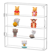 Acrylic Display Case Clear Showcase Cabinet with Door Wall Mounted Collection...