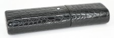 Montblanc Meisterst&uuml;ck Leder Etui &ndash; Kroko Schwarz &ndash; Handcrafted in Italy &ndash; Vint.