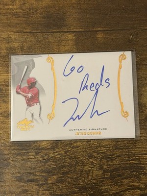 2017 Leaf Trinity Signatures Jeter Downs #A-JD1 Auto ON CARD Go reds