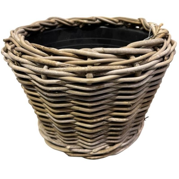 Van Der Leeden Drypot Rattan PflanzküBel Grau Ø 36 Cm HöHe 28 Cm Sylter KöRbe-image