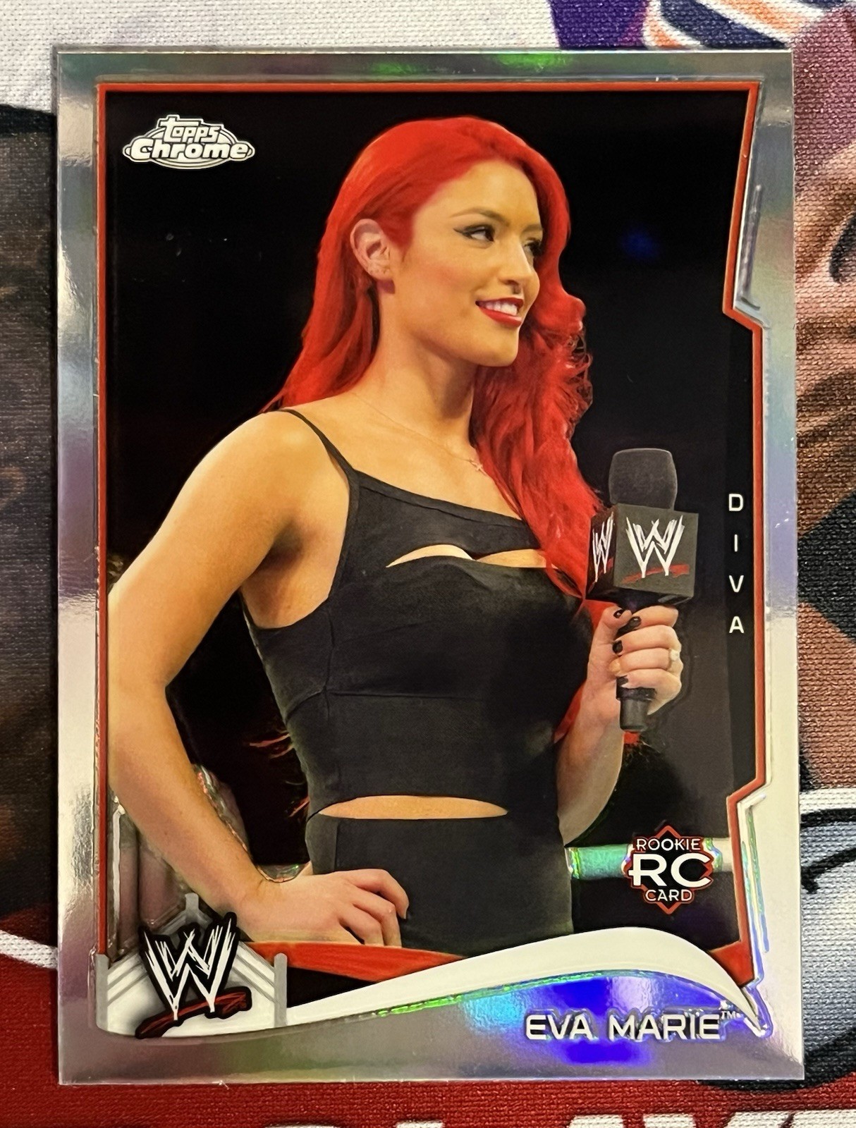 2014 Topps Chrome WWE Eva Marie Refractor Rookie RC #20