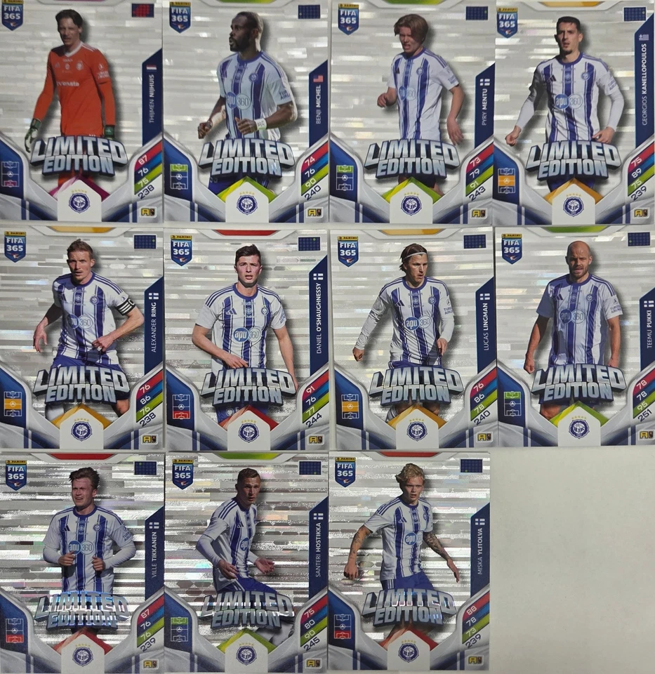 Panini Fifa 365 Adrenalyn XL 2026 Limited Edition/Momentum/PAOK/AEK/Helsinki/XXL
