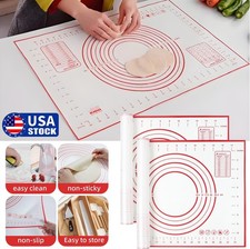 2 SIZE Large/Medium Non Stick Slip Silicone Pastry Baking Mat Dough Fondant US
