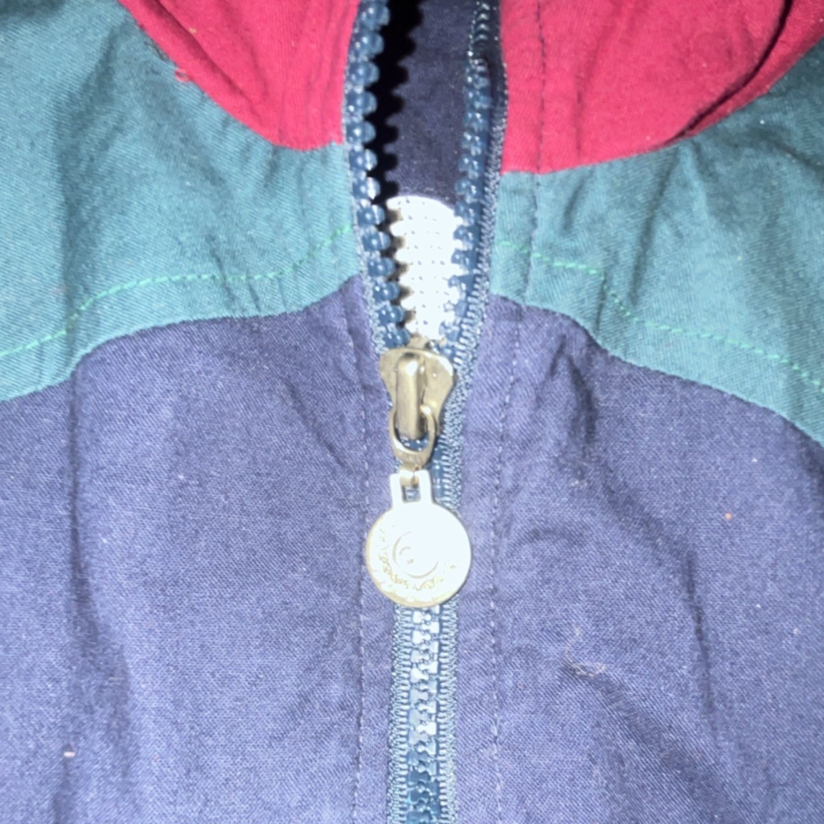 Christian Dior Colorblock Zip Windbreaker Jacket Navy Green Red